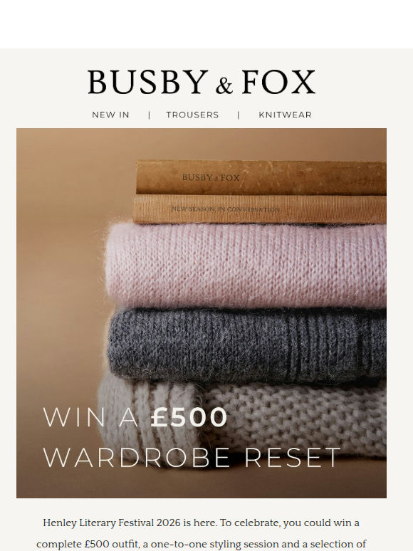 Win a £500 wardrobe reset