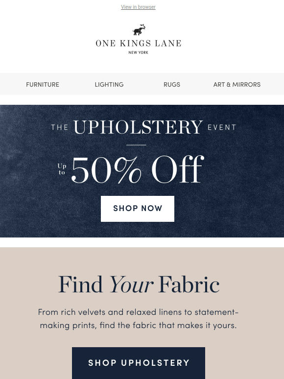 Find Your Fabric — Velvet, Linen or Performance