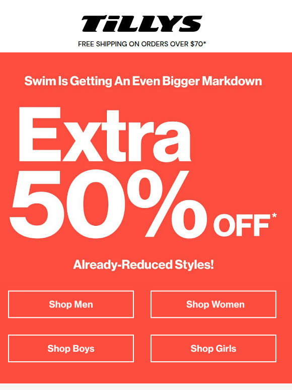 Extra 50% Off 🤑 Swim