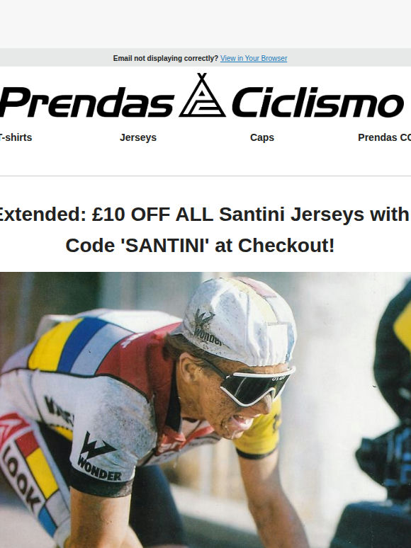 £10 OFF All Santini Jerseys Extended! ⚡