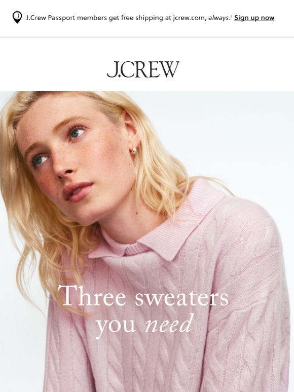 Three new sweaters you need
