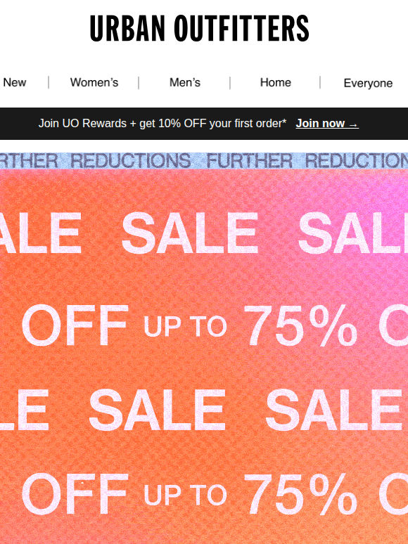 UP TO 75% OFF HOME