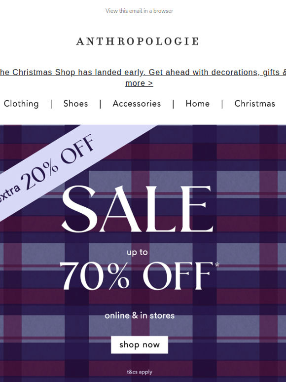 Starts Now: Extra 20% Off Sale
