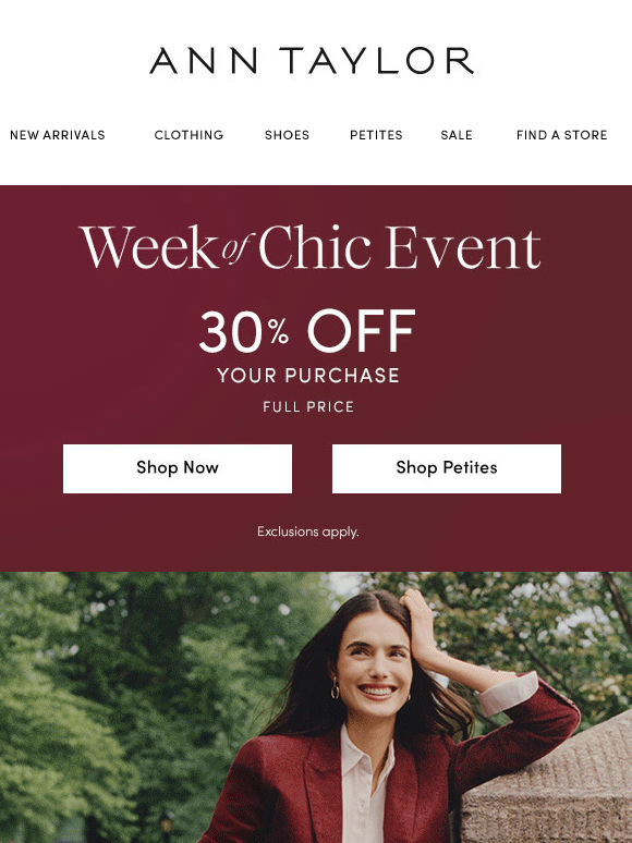 Week Of Chic Ends Soon!