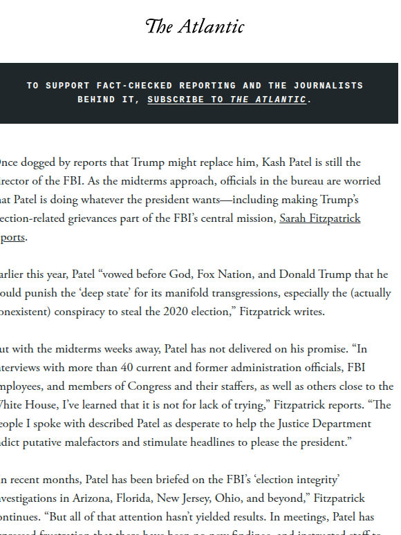 Is there anything Kash Patel won’t do for Trump before the midterms?