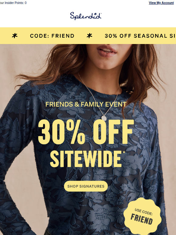 30% OFF Seasonal Favorites