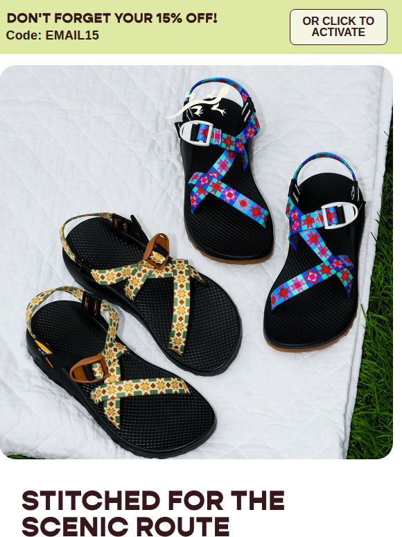 Take "cozy" up a notch with quilted patterened sandals!