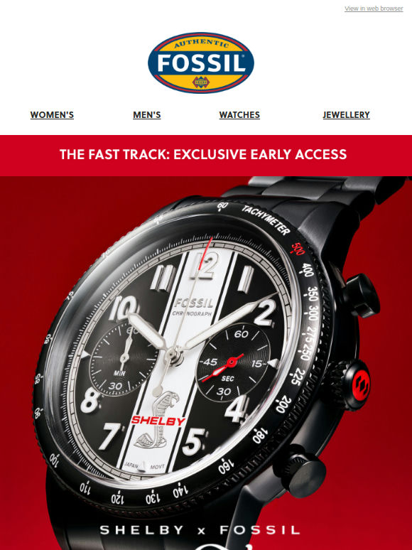 The race is on for Shelby x Fossil 🏁