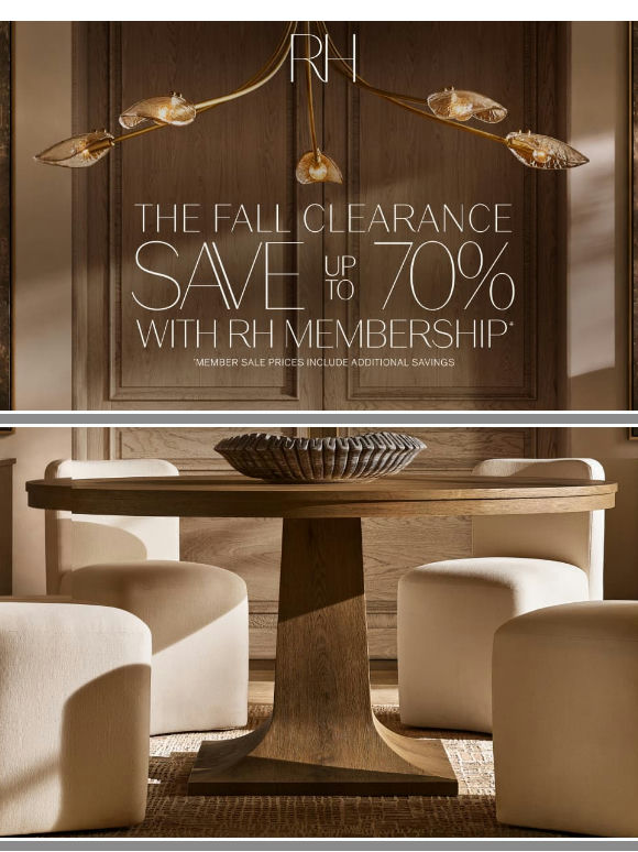 Enjoy Fall Savings Up to 70% on Dining, Living, Bedroom & More