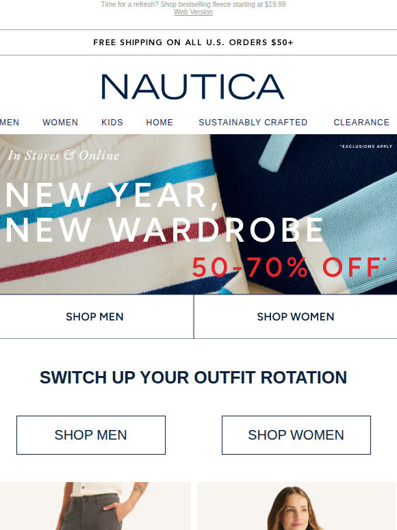 Going on NOW: 50-70% off sitewide