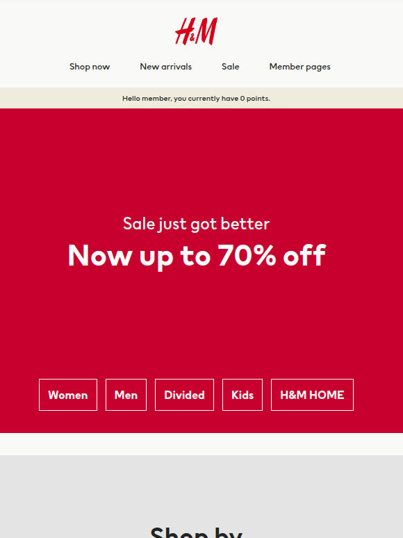 Sale now up to 70% off