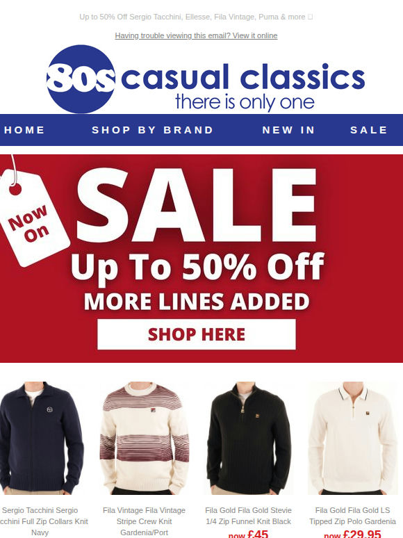 Further Reductions on Track Tops, Trainers, Jackets at 80sCC