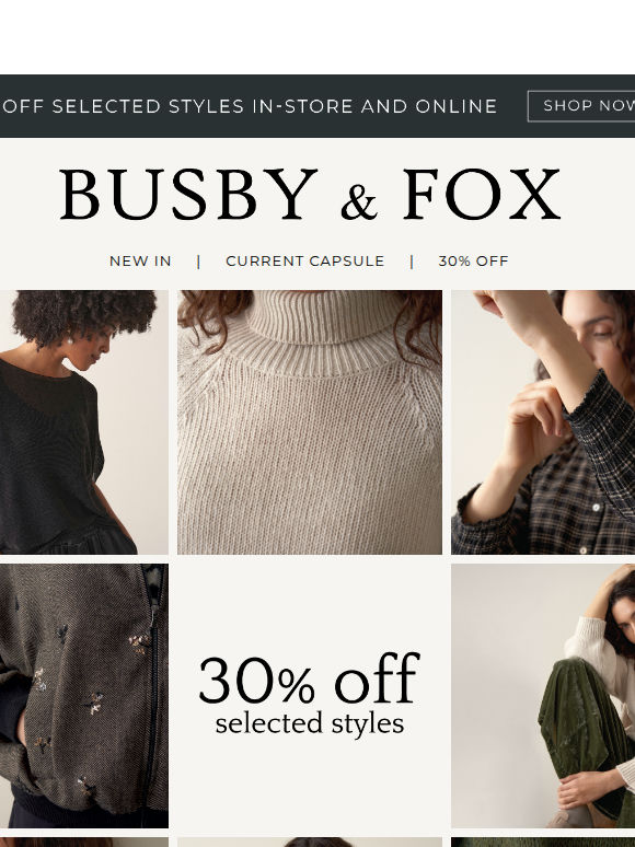 30% off styles you love ❤️