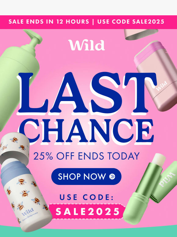 Last chance: 12 hours left with SALE2025