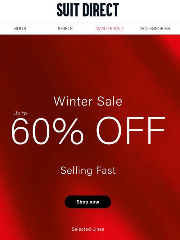 New year. Right fit. Up to 60% off