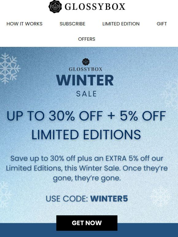 QUICK! 30% + EXTRA 5% Off Limited Editions