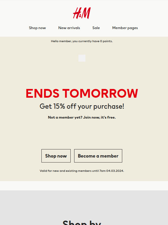 ENDS TOMORROW - 15% off