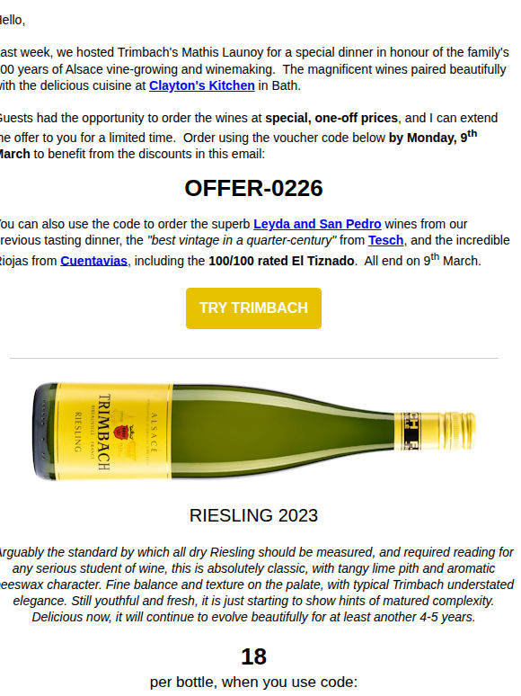 Highlights - Trimbach 400th Anniversary Tasting