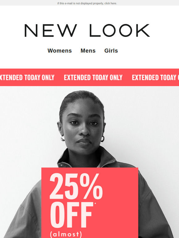 ONE MORE DAY: 25% off (almost) everything