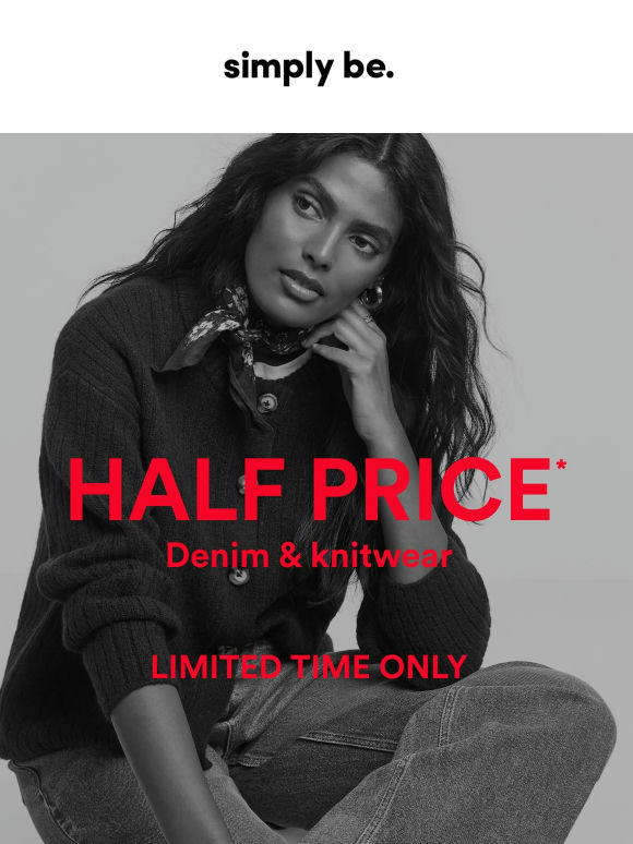 Look Good, Pay Less: Half Price Denim & Knits 👖🧶