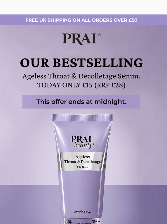 Our BEST SELLING Serum: £15, TODAY ONLY. RRP £28