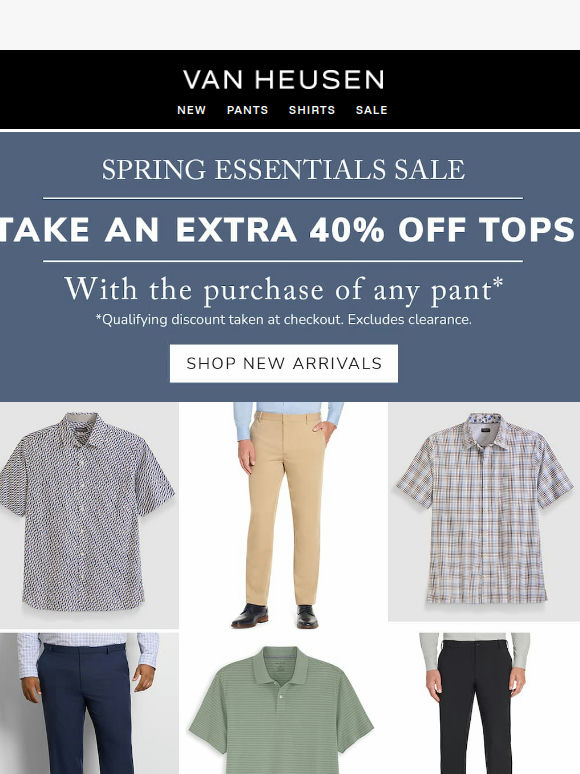EXTENDED → 40% OFF TOPS