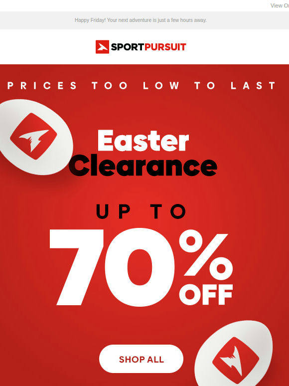 Easter CLEARANCE - The Hunt Starts Now