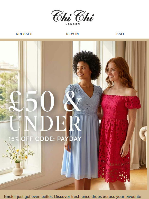 £50 & under Easter price drop 🐣