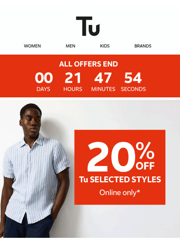 20% off ends tomorrow