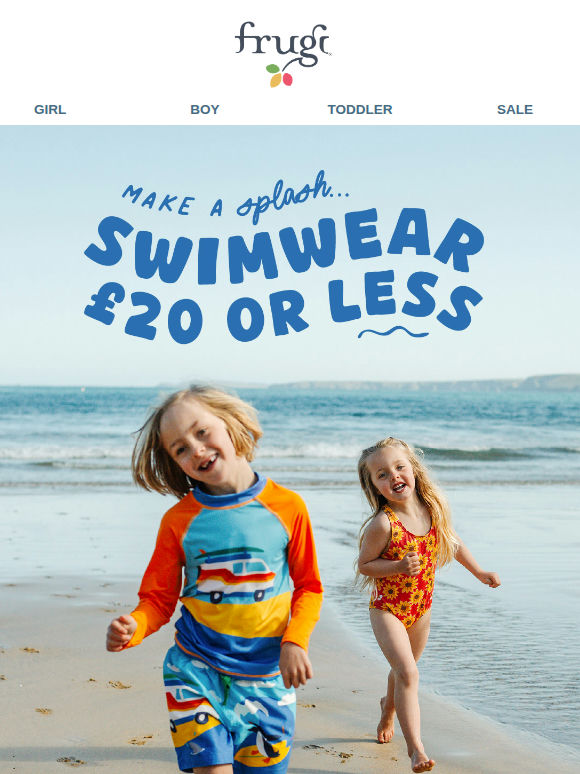 Splash-ready Swimwear: From £12!
