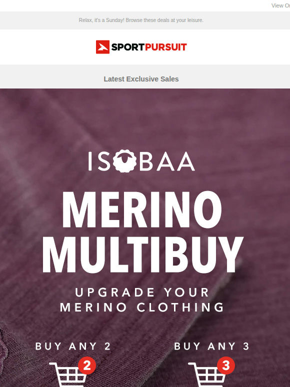 Isobaa Merino Multibuy - Save an Extra 20% + more