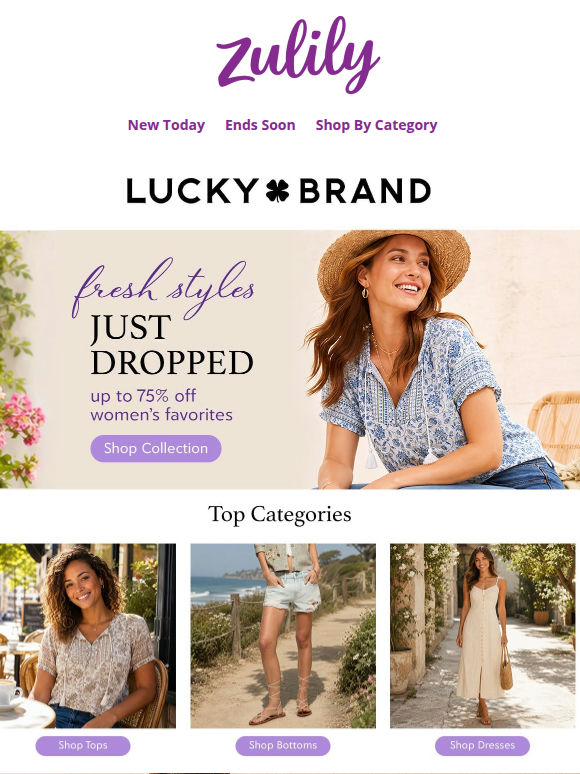 💜 Lucky Brand up to 75% off