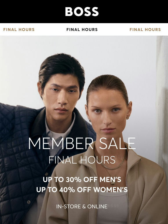 Final hours to save up to 30% off!
