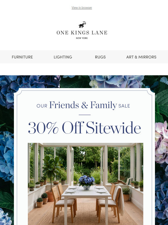 Our Friends & Family Sale Starts Now — Up to 30% Off Sitewide