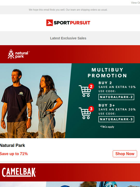 Natural Park | Camelbak | Mons Royale | Comfortfusse | Flyte | Up to 71% Off!