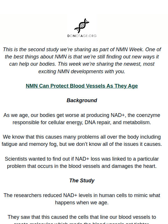 Study: NMN Improves Heart Health ❤️