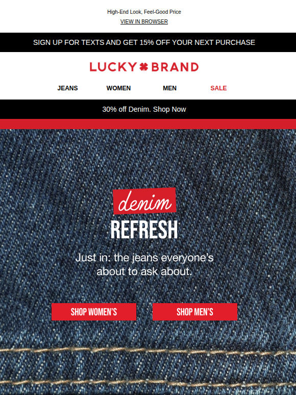 Trending Denim, Now 30% Off!
