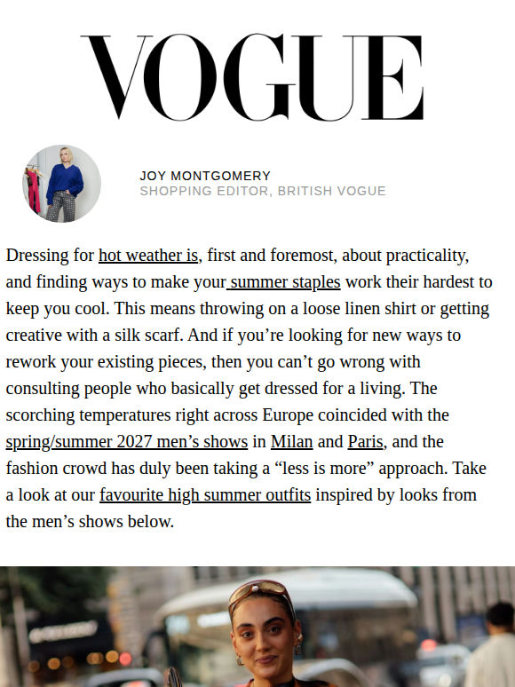 High Summer Outfit Inspiration Direct From Fashion Week