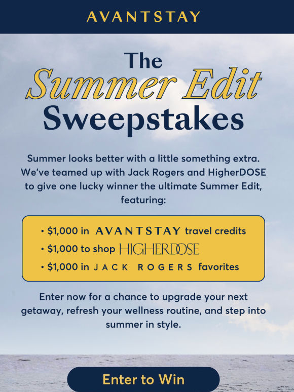Win the ultimate summer escape 🌞