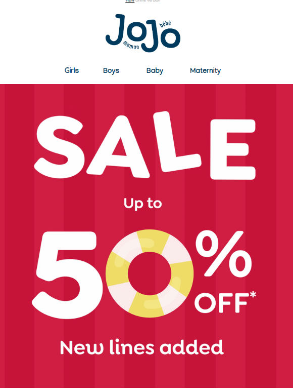 Up to 50% off: NEW lines added