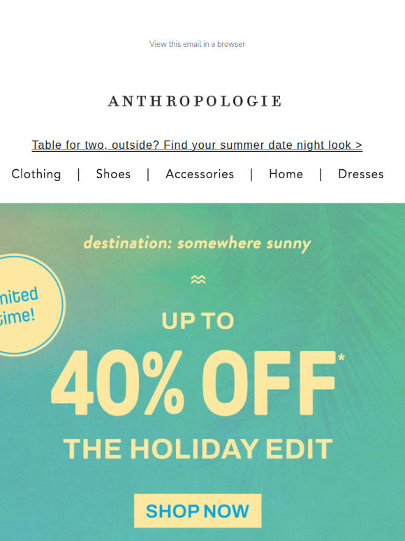 Up to 40% Off Holiday Styles just landed