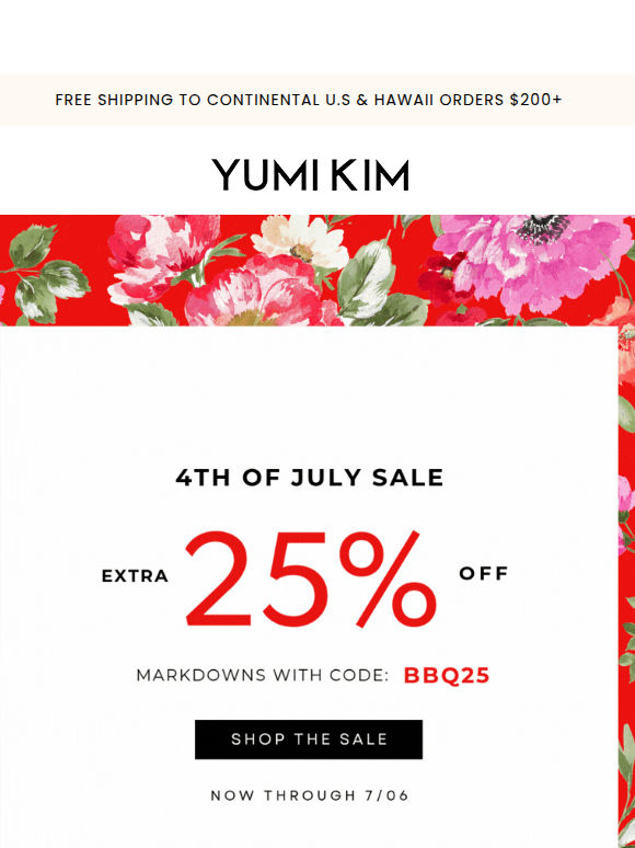 July 4th Sale: Extra 25% Off for You!