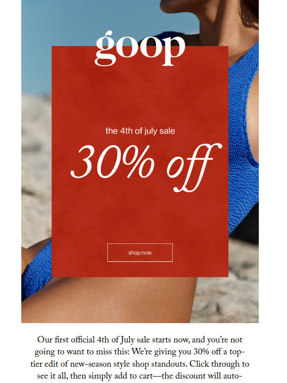 the 4th of July sale starts now