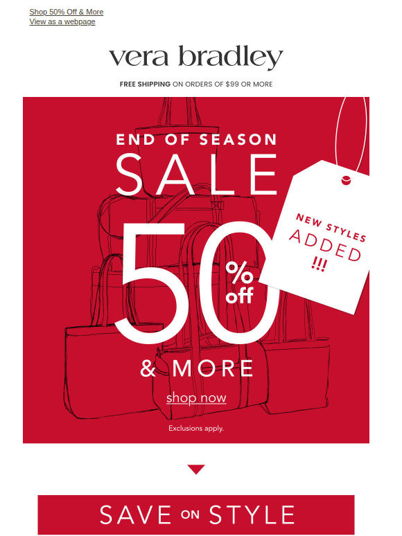 Shop 50% off & more + styles from $15