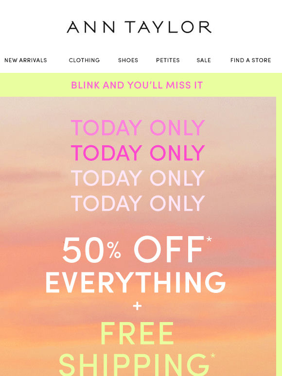 Stop Scrolling 🛑 Everything’s 50% Off (With Free Shipping)*