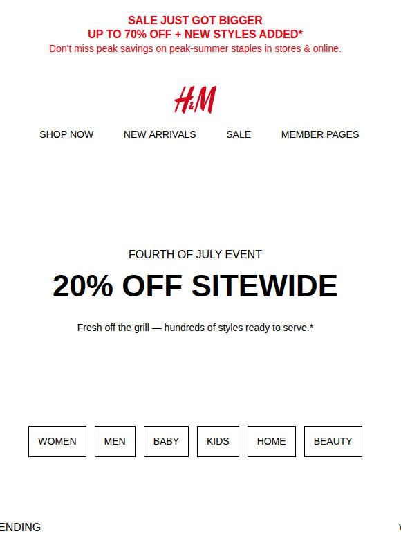 20% off red, white & all new
