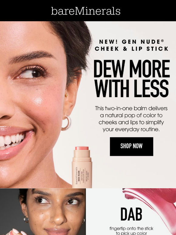 Dewy lips & cheeks in one swipe