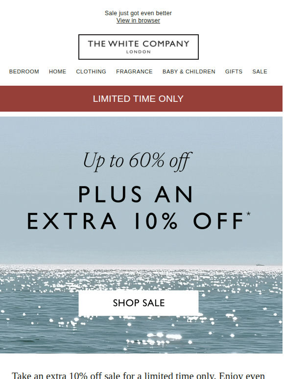 It’s here! Extra 10% off sale