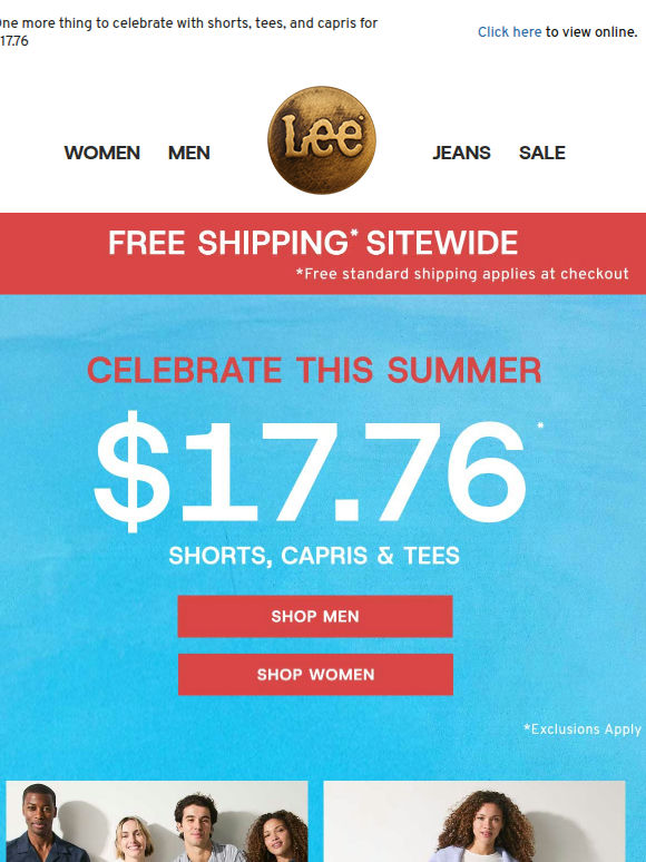 $17.76 shorts + free shipping | 2 days only