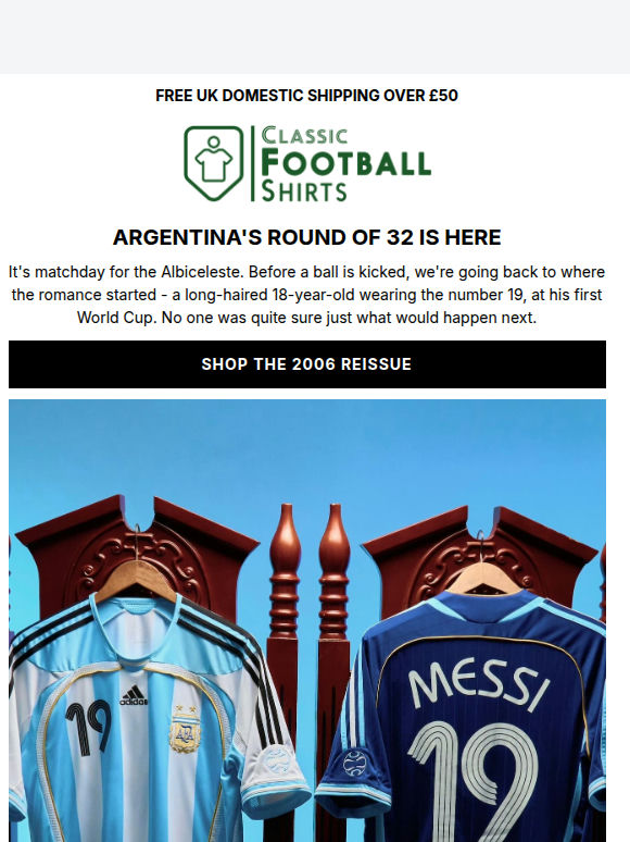 Dusting off Messi's first World Cup shirt 👕